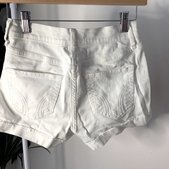 Hollister Denim Shorts in White - Picture 1 of 4